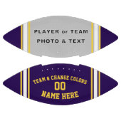 Lila und goldener Personalisierter Fußball Football (Paneele)