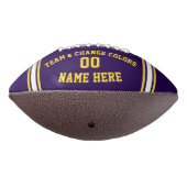 Lila und goldener Personalisierter Fußball Football (Gedreht 270)