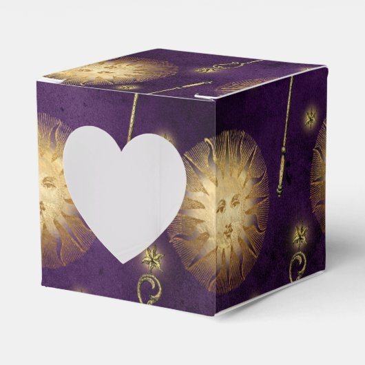 Lila und Goldener Zauberer Geschenkschachtel (Vorderseite)