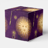 Lila und Goldener Zauberer Geschenkschachtel (Rückseite)