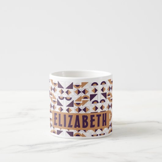 Lila und goldenes ästhetisches abstraktes Muster Espressotasse (Vorderseite)
