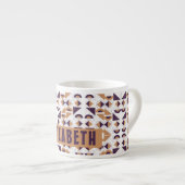 Lila und goldenes ästhetisches abstraktes Muster Espressotasse (Vorderseite Rechts)