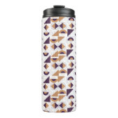 Lila und goldenes ästhetisches abstraktes Muster Thermosbecher (Vorderseite)