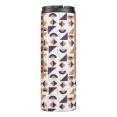 Lila und goldenes ästhetisches abstraktes Muster Thermosbecher (Rückseite)