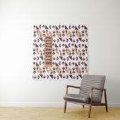 Lila und goldenes ästhetisches abstraktes Muster Wandteppich (Beispiel (Horizontal))