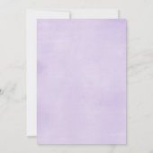 Lila und goldenes Mädchensammler Einladung (Rückseite)