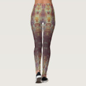 Lila und goldenes Muster Leggings (Rückseite)