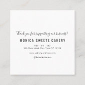 lila und goldenes Unternehmen dank Visitenkarte (Rückseite)