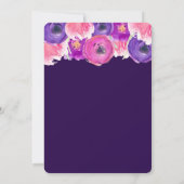 Lila und Golderste Geburtstagseinladung Einladung (Rückseite)