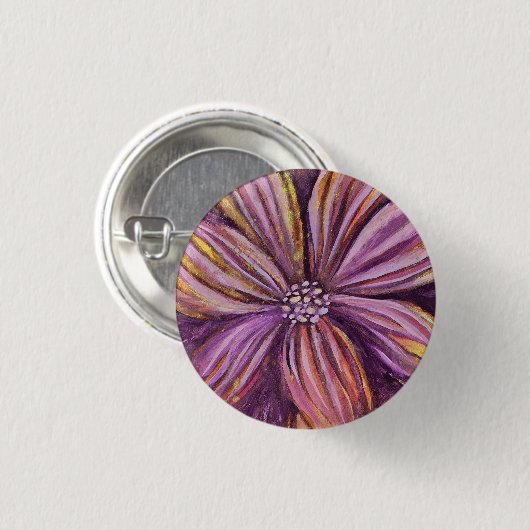 Lila und goldfarbene Aquarellfarbe Fett Button (Vorne & Hinten)