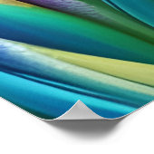 Lila und goldfarbene Pansy-blaugrüne Blätter Poster (Ecke)