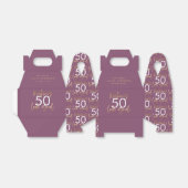 lila und goldfarbener Geburtstag Geschenkschachtel (Ungefaltet)