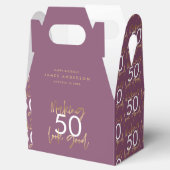 lila und goldfarbener Geburtstag Geschenkschachtel (Geöffnet)