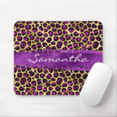 Lila und goldfarbener Leopard Pinselstrich Mousepad (Mit Mouse)