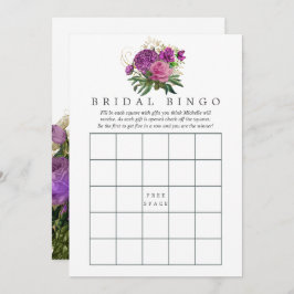 Lila und goldfarbenes Brautparty mit Vintagem Chic Einladung