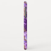 Lila und goldfarbenes Monogramm-Muster Case-Mate iPhone Hülle (Hinten/Links)