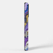 Lila und goldflüssiger Marmor Case-Mate iPhone Hülle (Rückseite / Rechts)