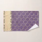 Lila- und Goldfolie Diamant Blend  Badhandtuch Set (Handtuch)