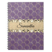 Lila- und Goldfolie Diamant Blend Notizblock (Vorderseite)