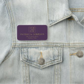 Lila und goldgelb: elegantes Logo Namensschild (Beispiel)