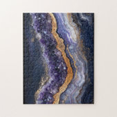 Lila und goldgeleichte Geode Puzzle (Vertikal)