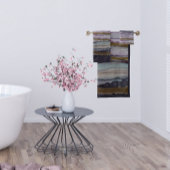 Lila und goldgestreift Moderne Badhandtuch Set