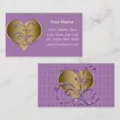 Lila und Goldherz Visitenkarte (Vorne/Hinten)