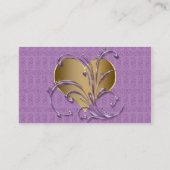 Lila und Goldherz Visitenkarte (Rückseite)