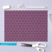 Lila- und GoldhoneyComb (Design 15 Lila Serie) Seidenpapier (Handwerk)