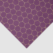 Lila- und GoldhoneyComb (Design 15 Lila Serie) Seidenpapier (Ausschnitt)