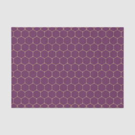 Lila- und GoldhoneyComb (Design 15 Lila Serie) Seidenpapier