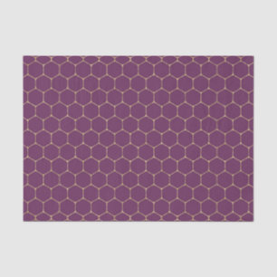 Lila- und GoldhoneyComb (Design 15 Lila Serie) Seidenpapier