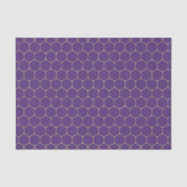 Lila- und GoldhoneyComb (Design 16 Lila Serie) Seidenpapier