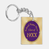 Lila und Goldklassen-Wiedersehen-Geschenke, Schlüsselanhänger (Vorderseite links)