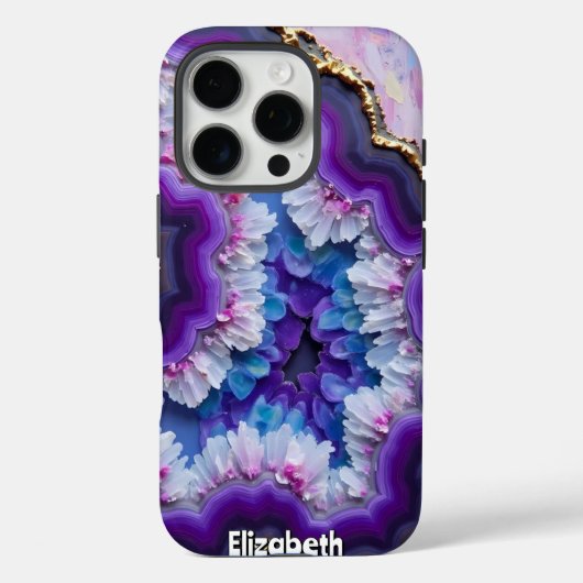 Lila- und Goldklasseschichten Case-Mate iPhone Hülle (Rückseite)