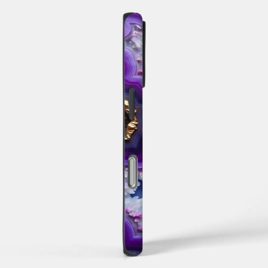 Lila- und Goldklasseschichten Case-Mate iPhone Hülle (Rückseite / Rechts)