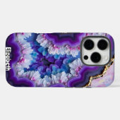 Lila- und Goldklasseschichten Case-Mate iPhone Hülle (Rückseite (Horizontal))