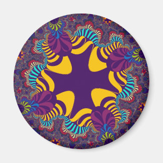 Lila- und Goldkreuz Magnet