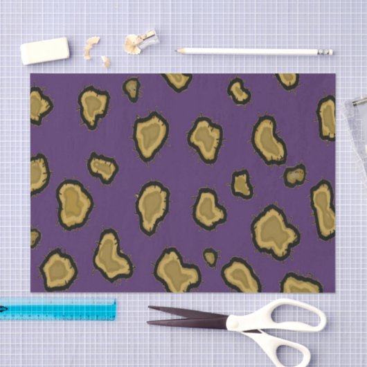 Lila und Goldleopard-Print Seidenpapier (Handwerk)