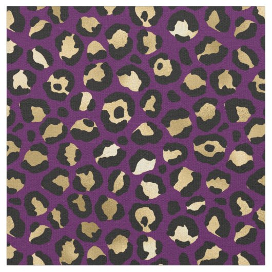 Lila und Goldleopardrucke Stoff (Nahaufnahme)