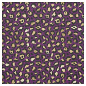 Lila und Goldleopardrucke Stoff (Muster)