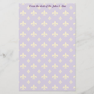 Lila und GoldLilien-Briefpapier Briefpapier