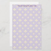 Lila und GoldLilien-Briefpapier Briefpapier (Vorne/Hinten)