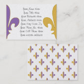 Lila und GoldLiliengeschenke Visitenkarte (Vorne/Hinten)