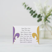 Lila und GoldLiliengeschenke Visitenkarte (Stehend Vorderseite)