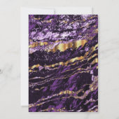 Lila- und Goldmarmor Einladung (Rückseite)