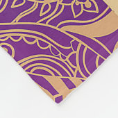 Lila- und Goldmarokkanischer Bengaltanz Fleecedecke (Ecke)