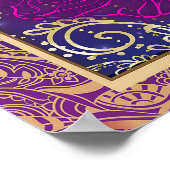 Lila- und Goldmarokkanischer Bengaltanz Poster (Ecke)