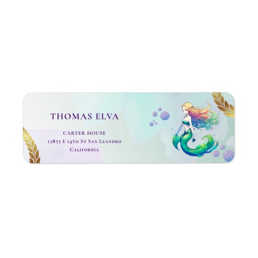 Lila und Goldmedaille Geburtstag unter dem Meer (Vorne)