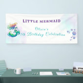 Lila und Goldmedaille Geburtstag unter dem Meer Banner (Messe)